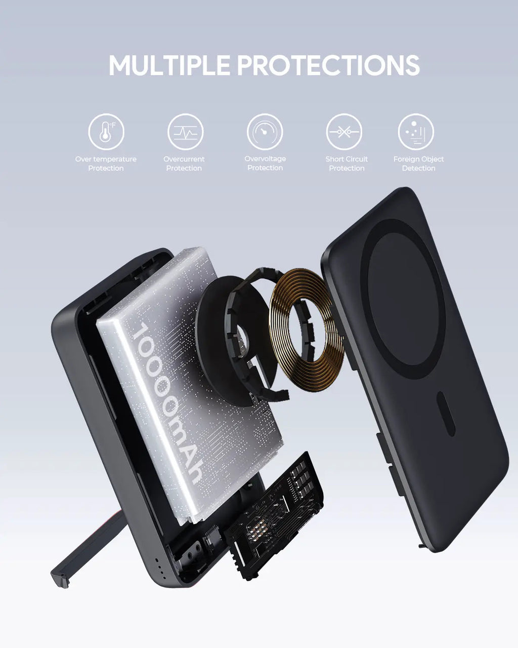 Aukey MagLinnk 10000mAh Magnetic Wireless Charging Power Bank (PB-MS02)